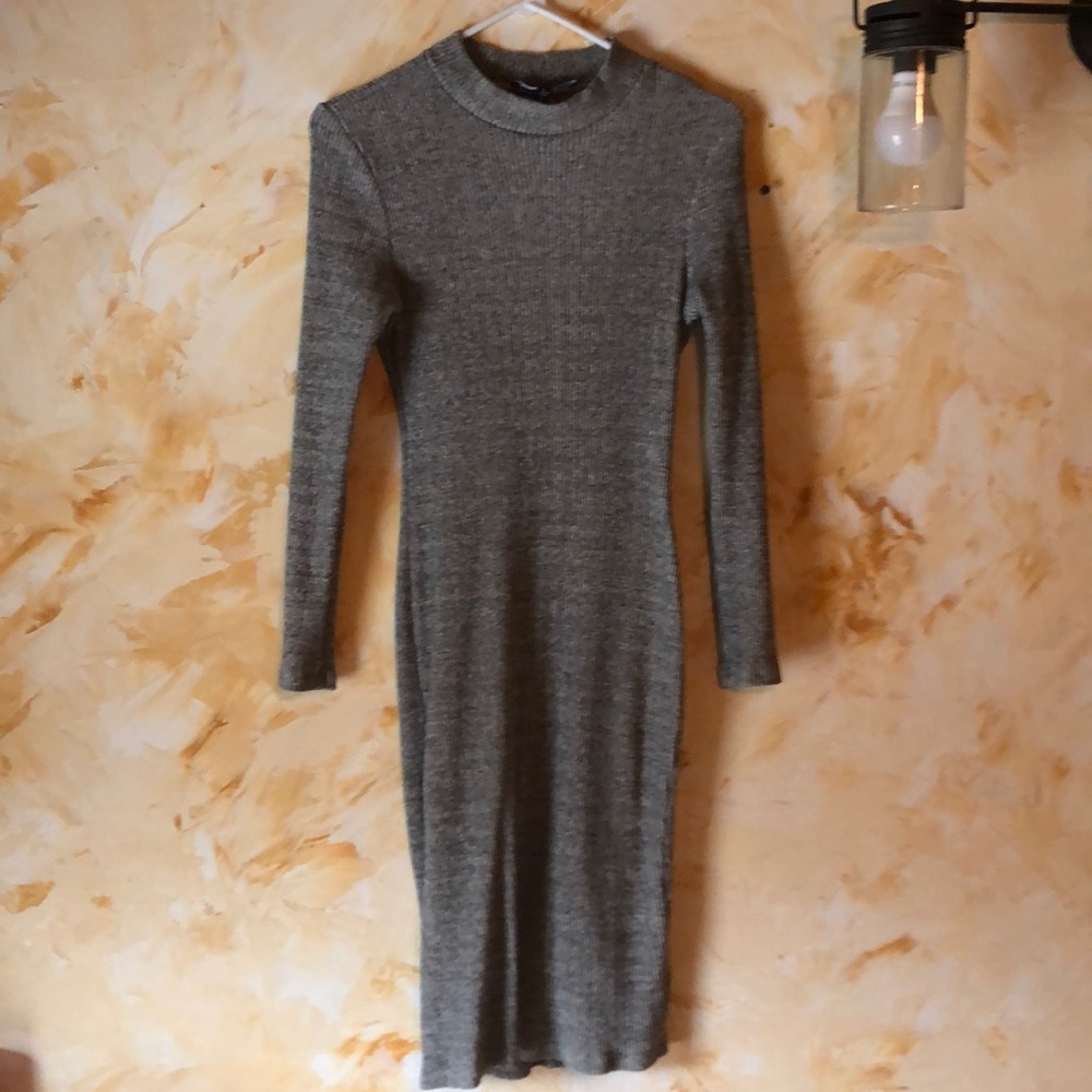 Grey sweater dress